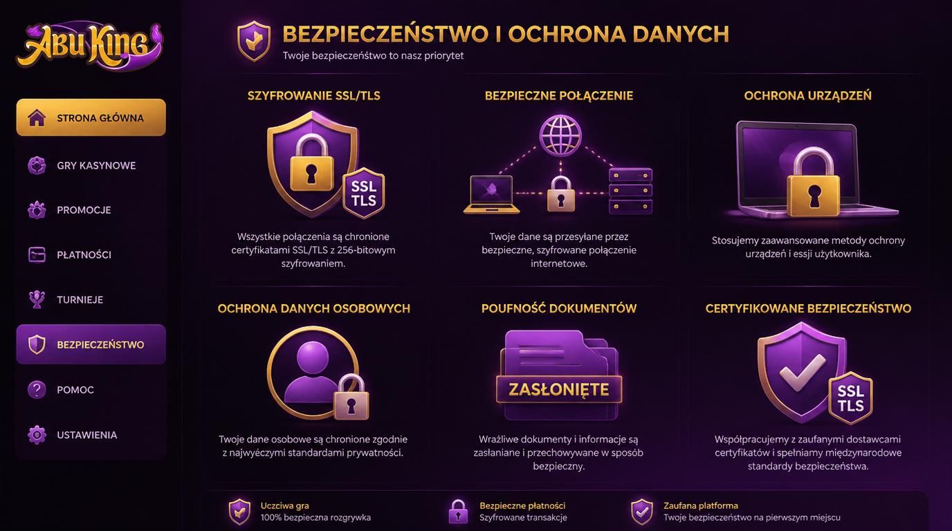 bezpieczeństwo wpłat i ochrona danych w Abuking Casino